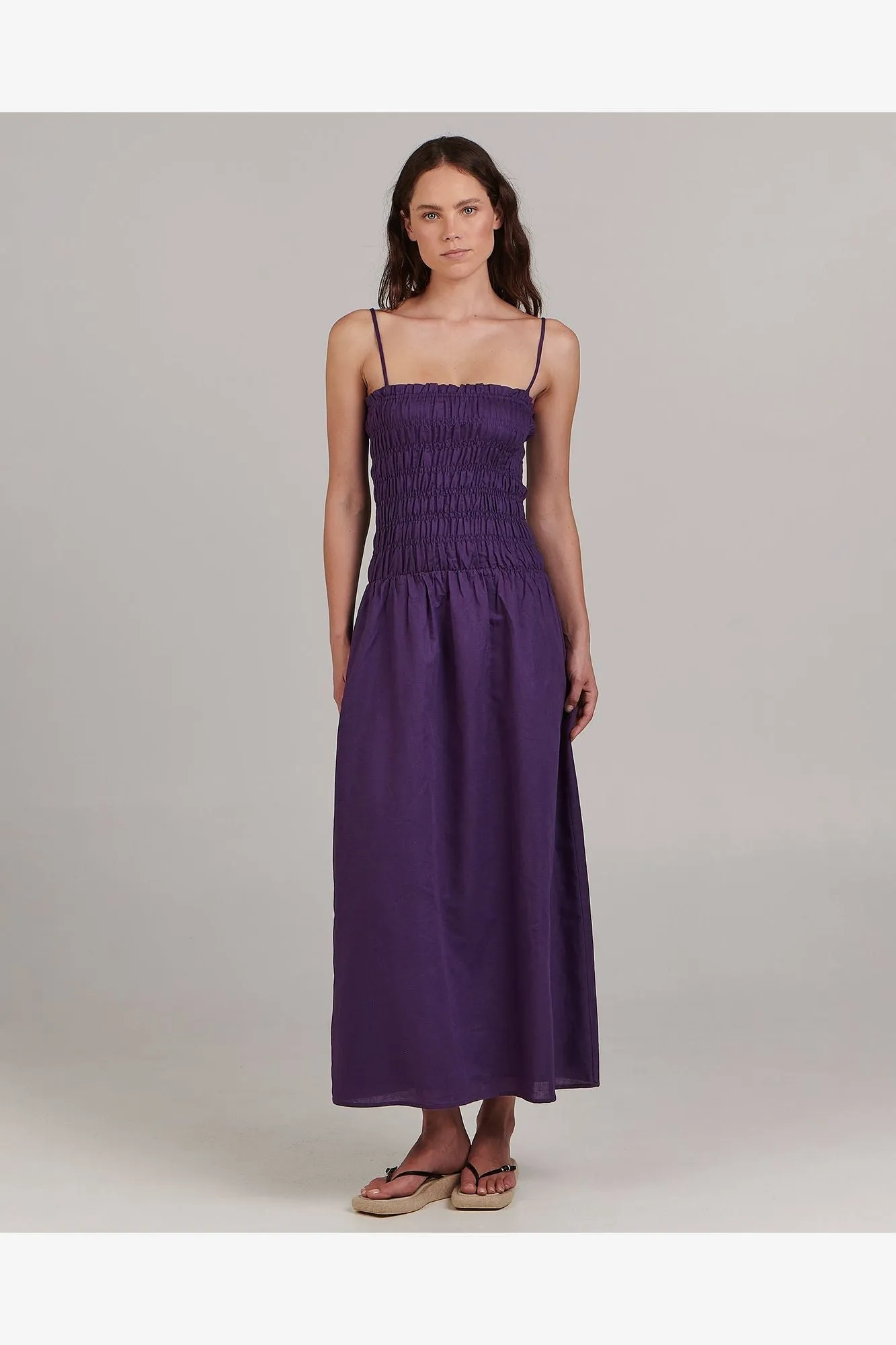 CHARLIE HOLIDAY AMANDA MAXI DRESS - DEEP PURPLE
