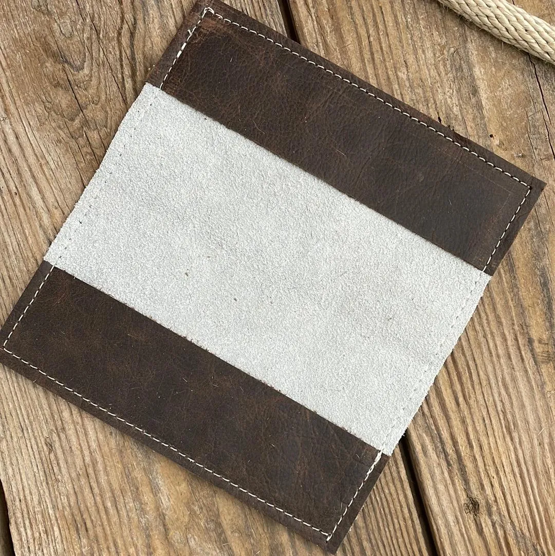 Checkbook Cover - Chocolate & White w/ Fiesta Navajo