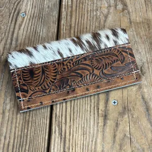 Checkbook Cover - Longhorn w/ Western Tool