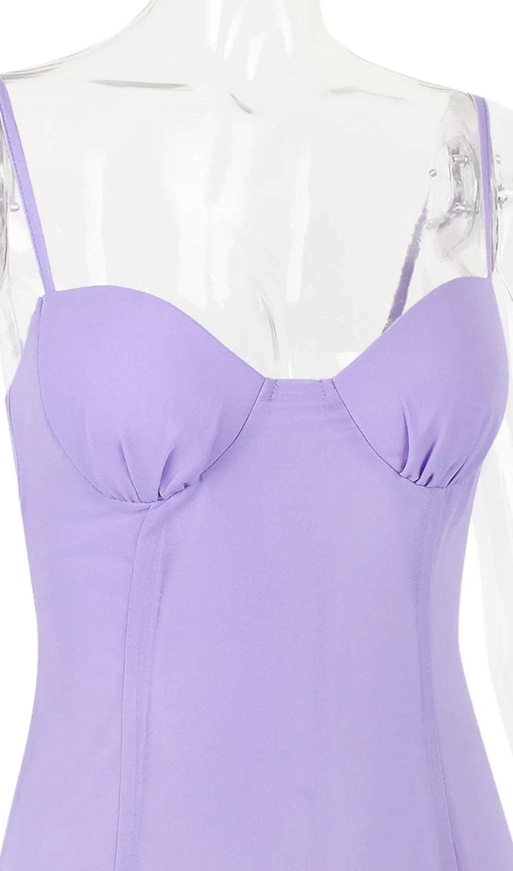 CHRISTIANA LAVENDER MINI DRESS IN PURPLE