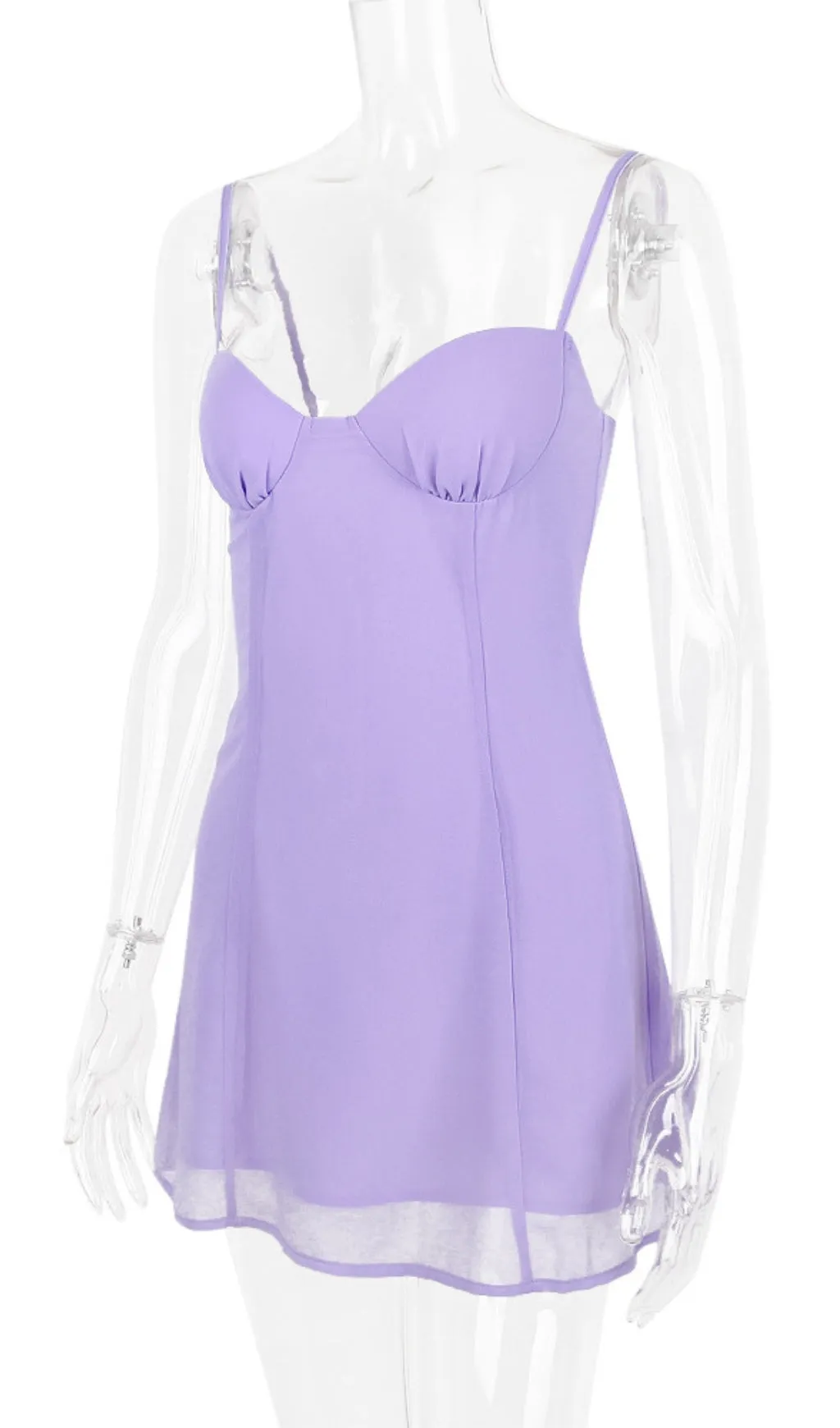 CHRISTIANA LAVENDER MINI DRESS IN PURPLE