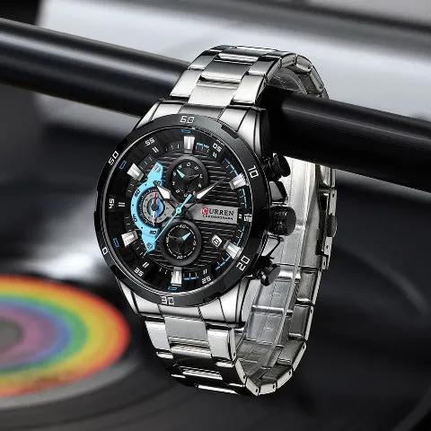 Chronometer Stainless Steel Watch (Dial - 4.7cm)