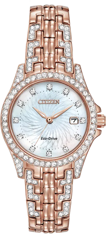 Citizen Eco Drive Silhouette Crystal Women's Watch EW1228-53D