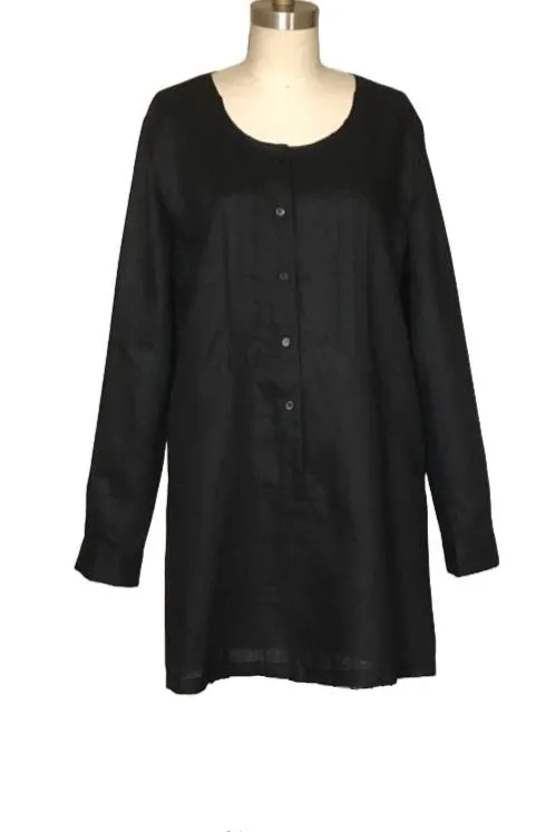 Classic Long Sleeve Linen Tunic - Style #1773K (Taupe)