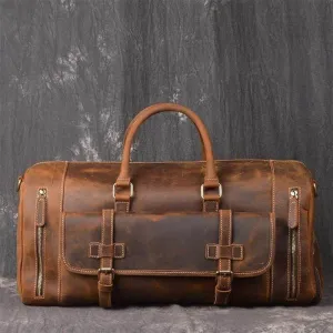 Clay Leather Duffel Bag for Men