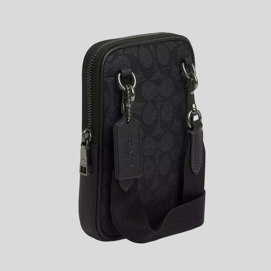 COACH Aden Crossbody Bag In Signature Canvas Charcoal/Black RB-CW364