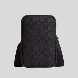 COACH Aden Crossbody Bag In Signature Canvas Charcoal/Black RB-CW364