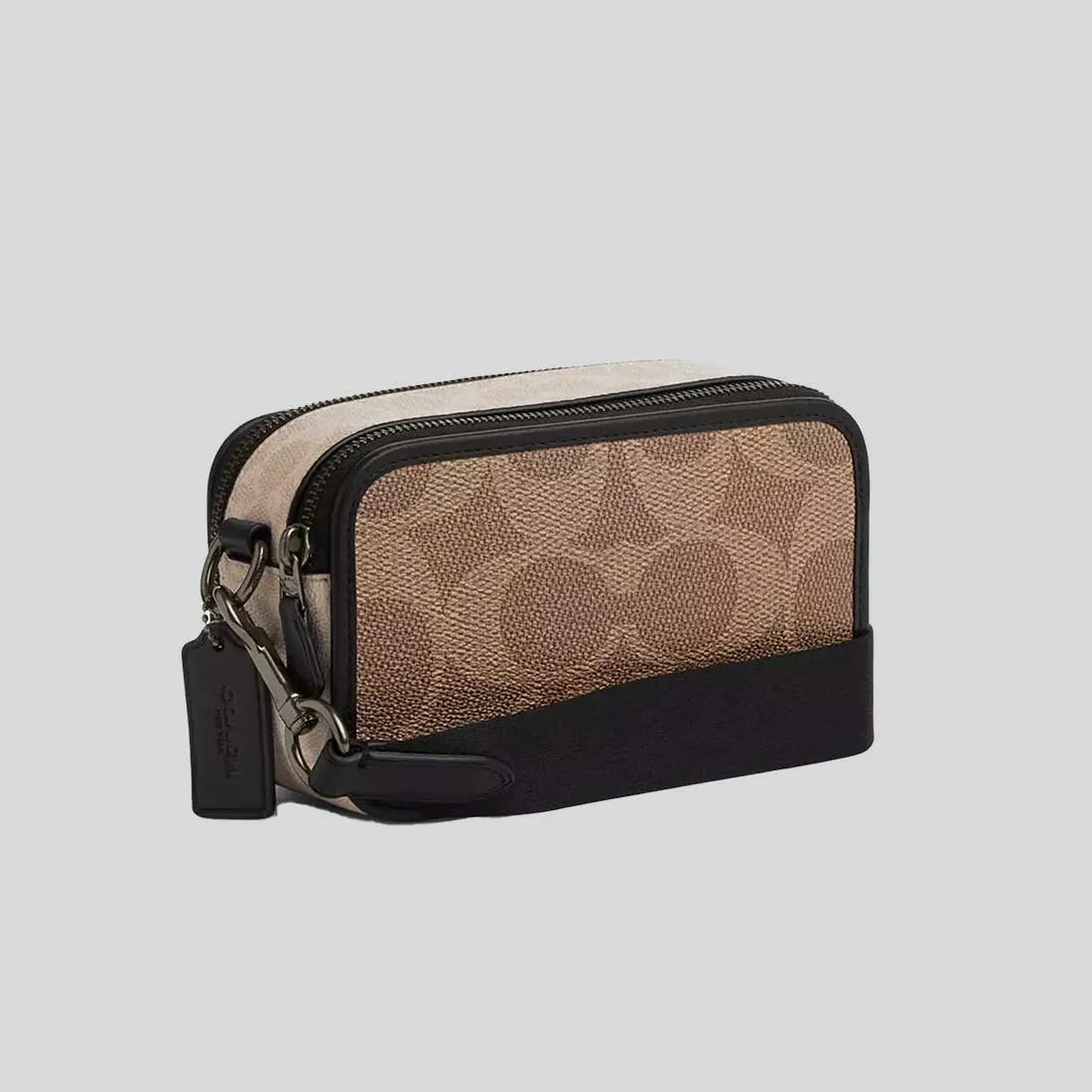 COACH Wyatt Crossbody Bag In Blocked Signature Canvas Sand/Tan RB-CAB80