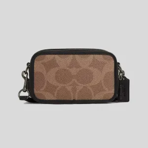 COACH Wyatt Crossbody Bag In Blocked Signature Canvas Sand/Tan RB-CAB80