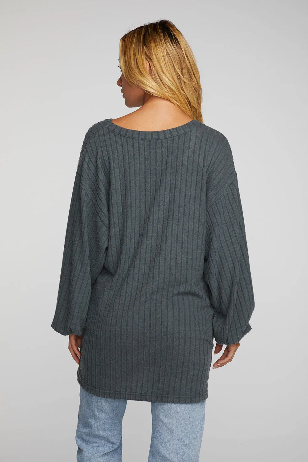 Coda Pullover Tunic in Charcoal