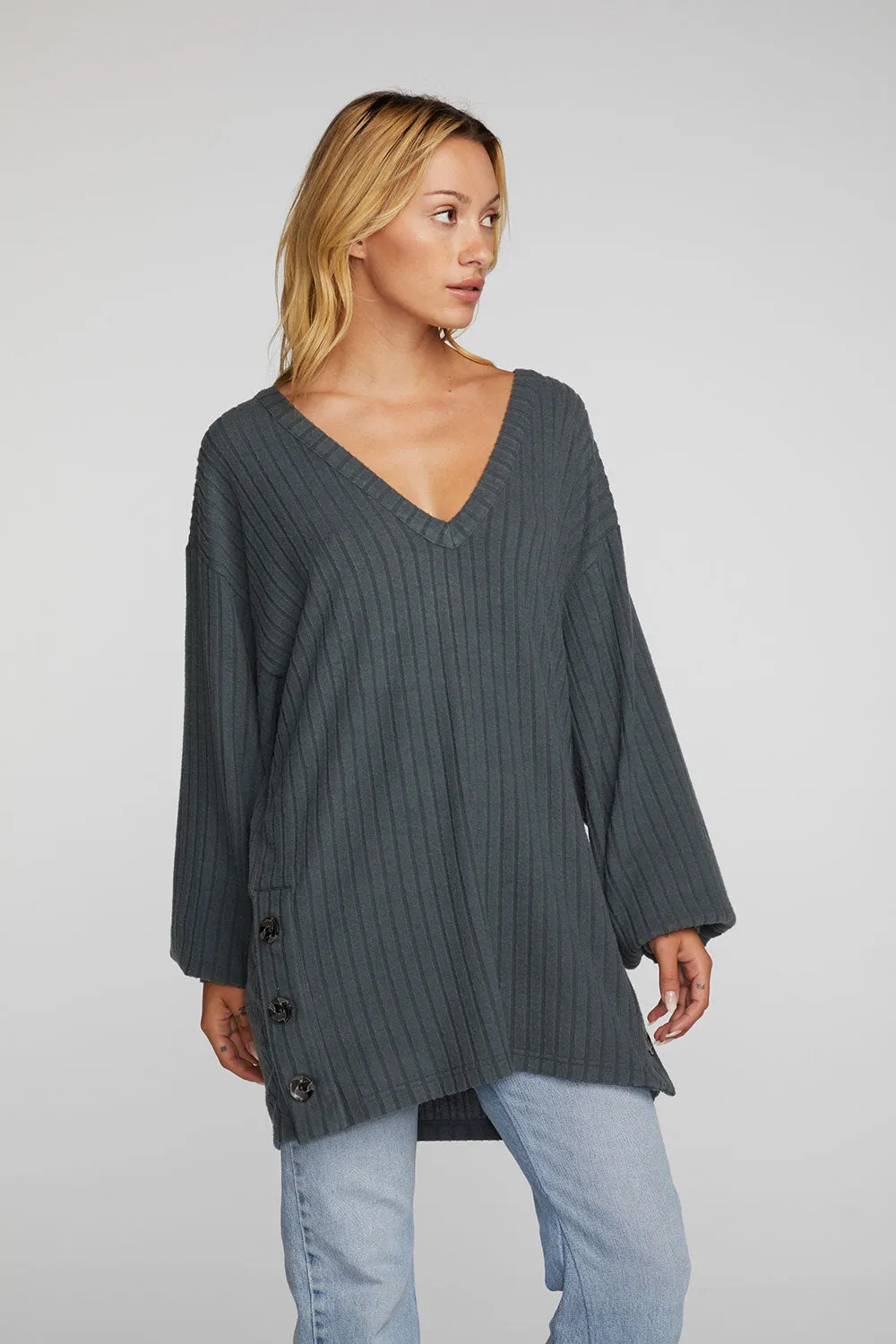 Coda Pullover Tunic in Charcoal