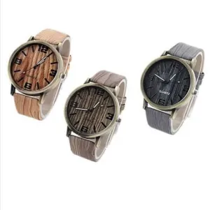 Color: Oak Wood - Woodchuck Wood Grain Style Exotic Watches