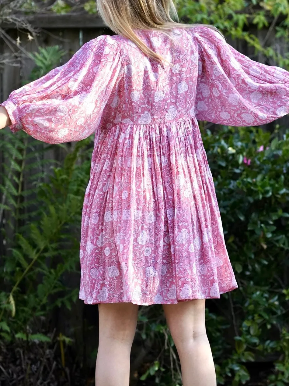 Cotton Mini Dress - Pink FINAL SALE