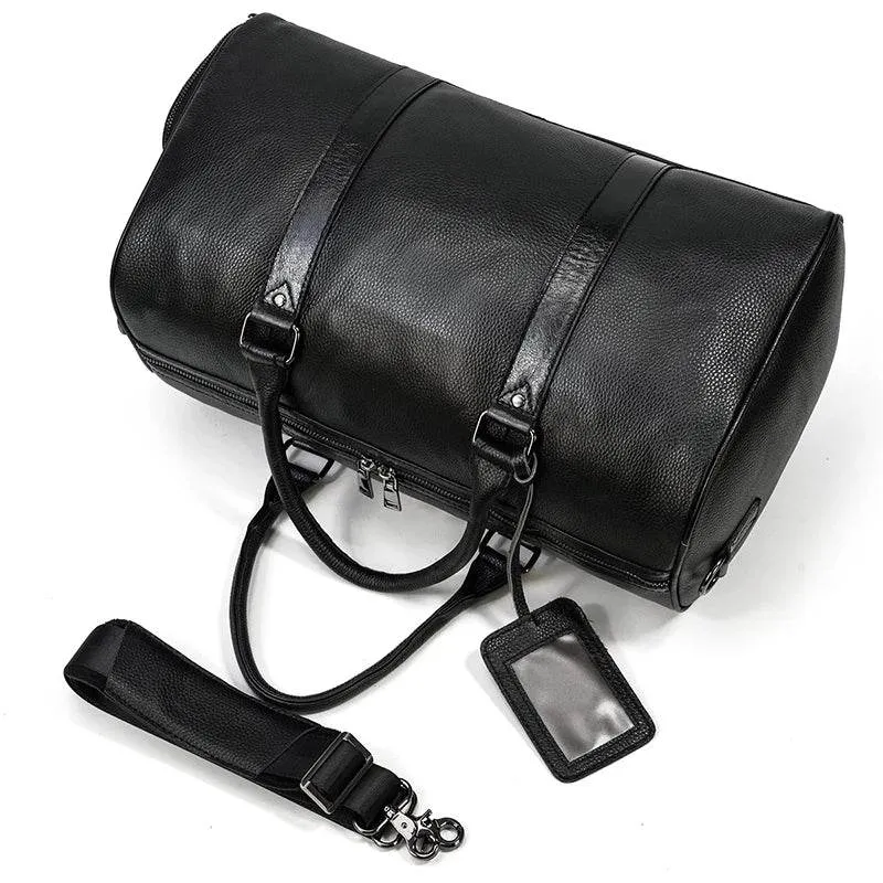 Cow Leather Luxury Travel Bag Weekender for Men and Women