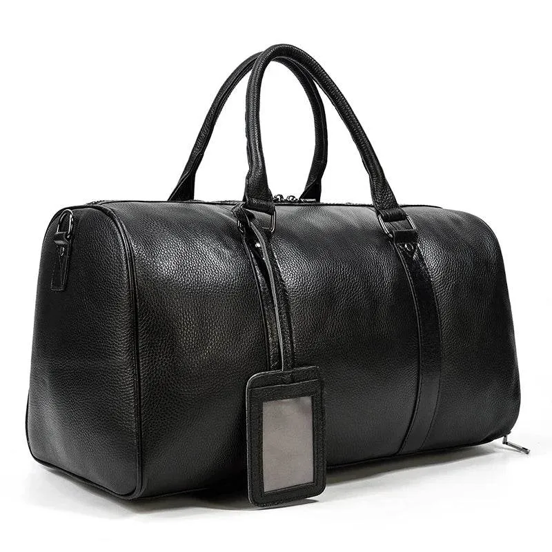 Cow Leather Luxury Travel Bag Weekender for Men and Women