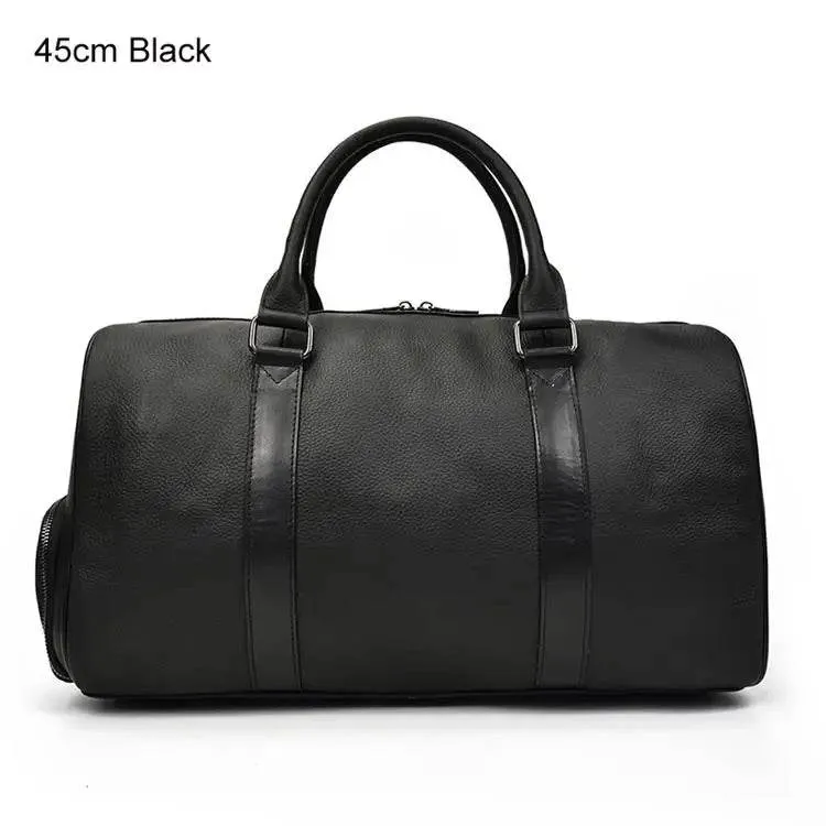 Cow Leather Luxury Travel Bag Weekender for Men and Women