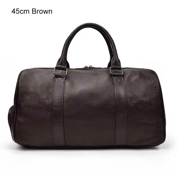Cow Leather Luxury Travel Bag Weekender for Men and Women