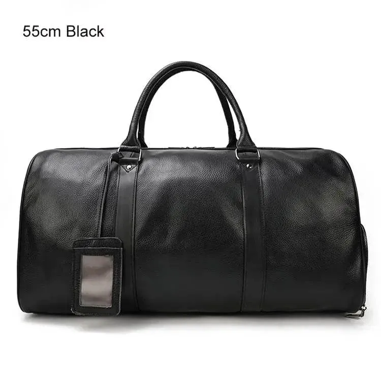 Cow Leather Luxury Travel Bag Weekender for Men and Women