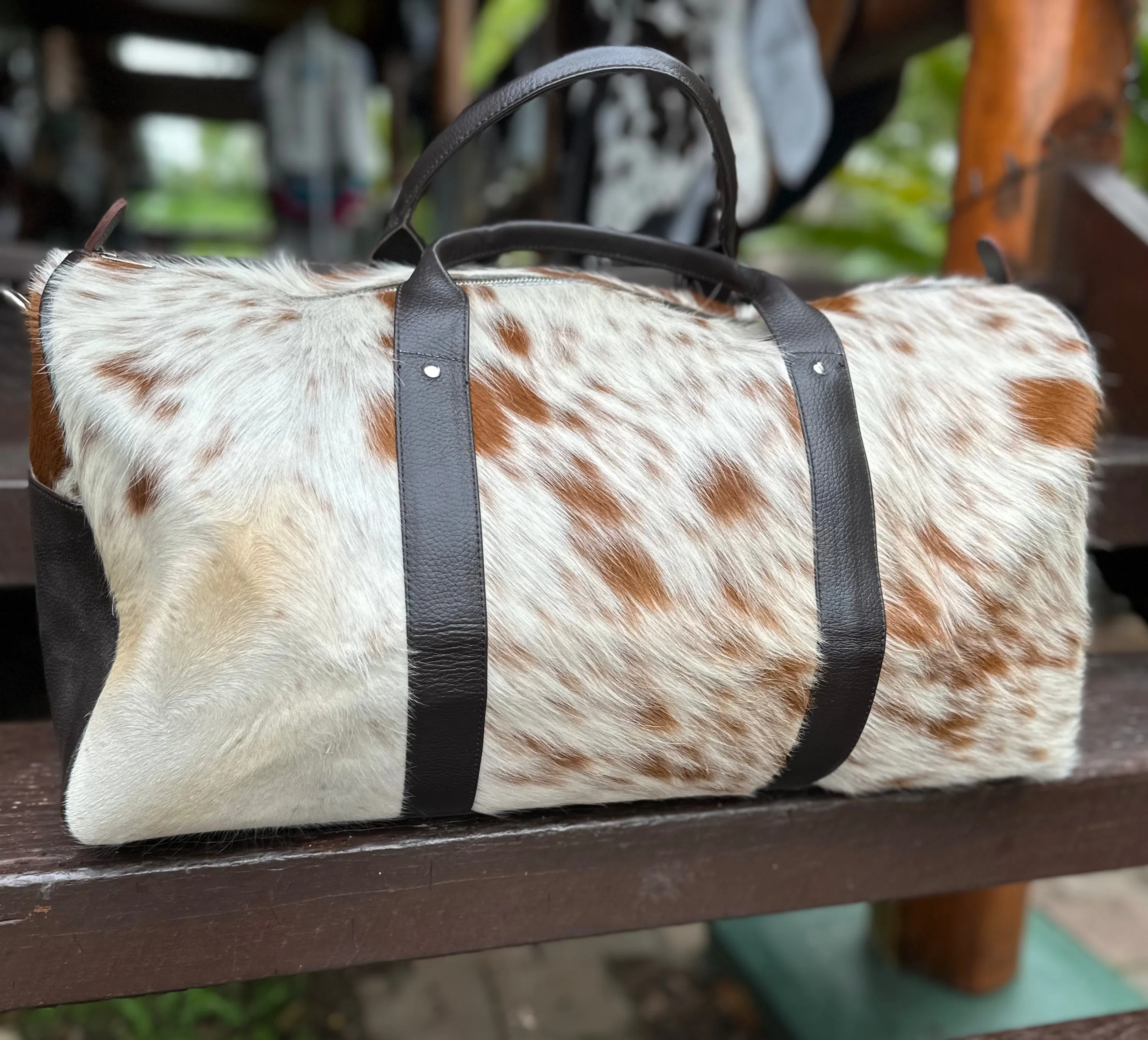 Cowhide Duffel Bag