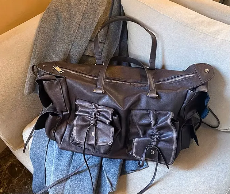 Cowhide Leather Travel Duffel Bag