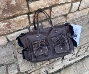 Cowhide Leather Travel Duffel Bag