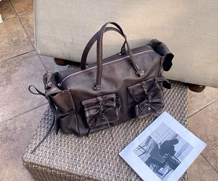 Cowhide Leather Travel Duffel Bag