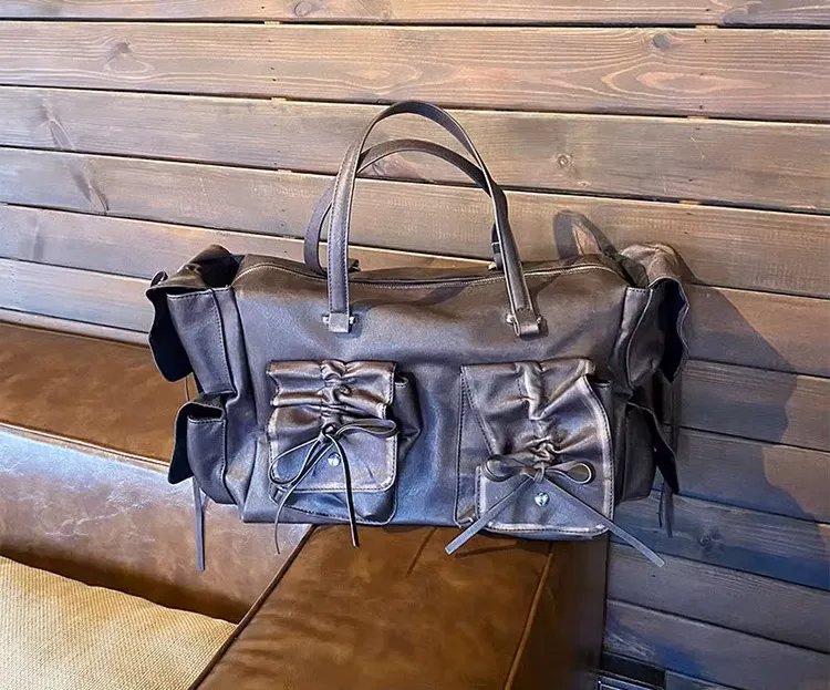 Cowhide Leather Travel Duffel Bag