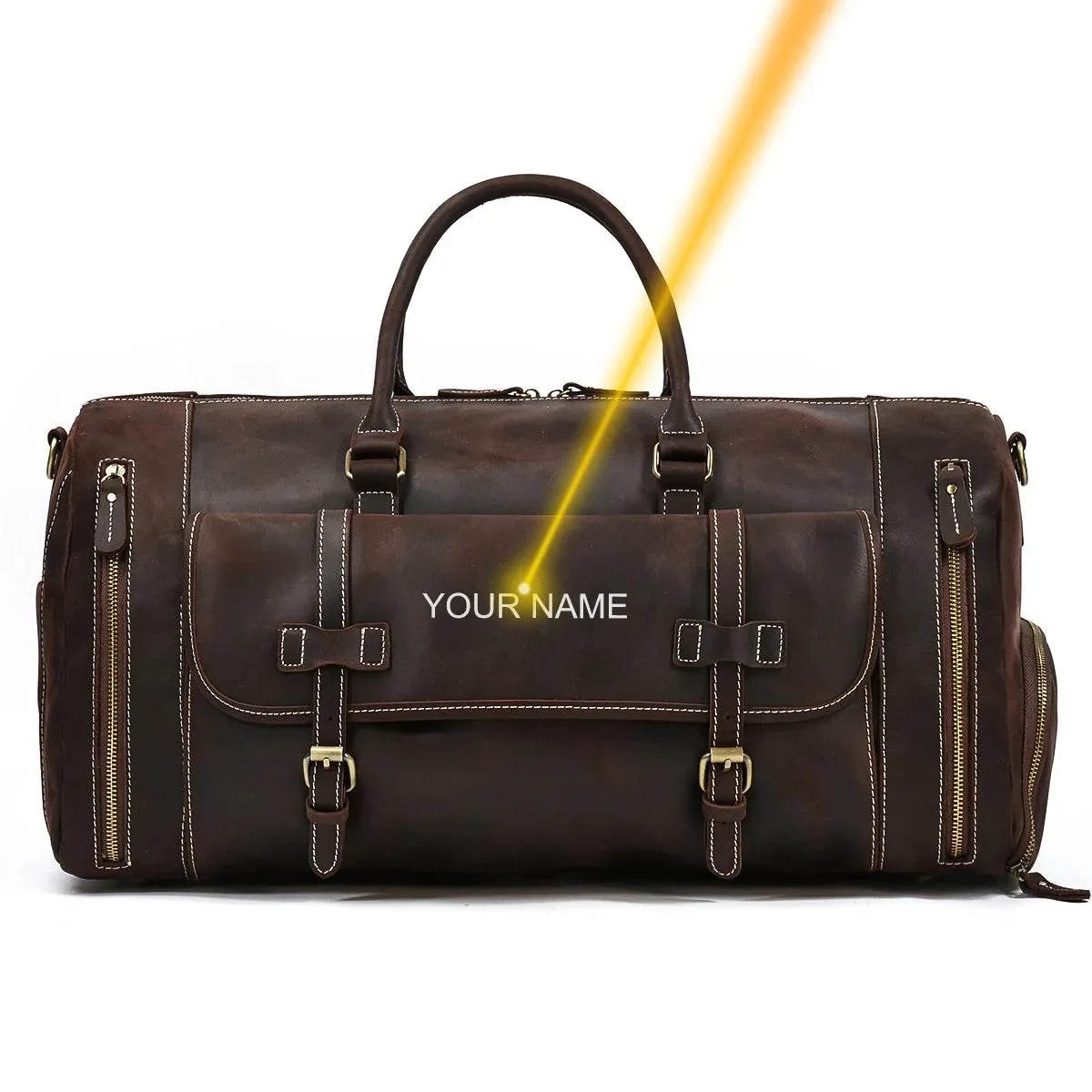 Crazy Horse Leather Duffle – Large Capacity Travel Weekender