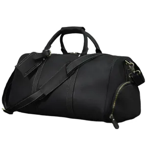 Crazy Horse Leather Duffle – Large Capacity Travel Weekender
