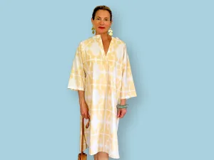 Cream Butterfly Midi Dress