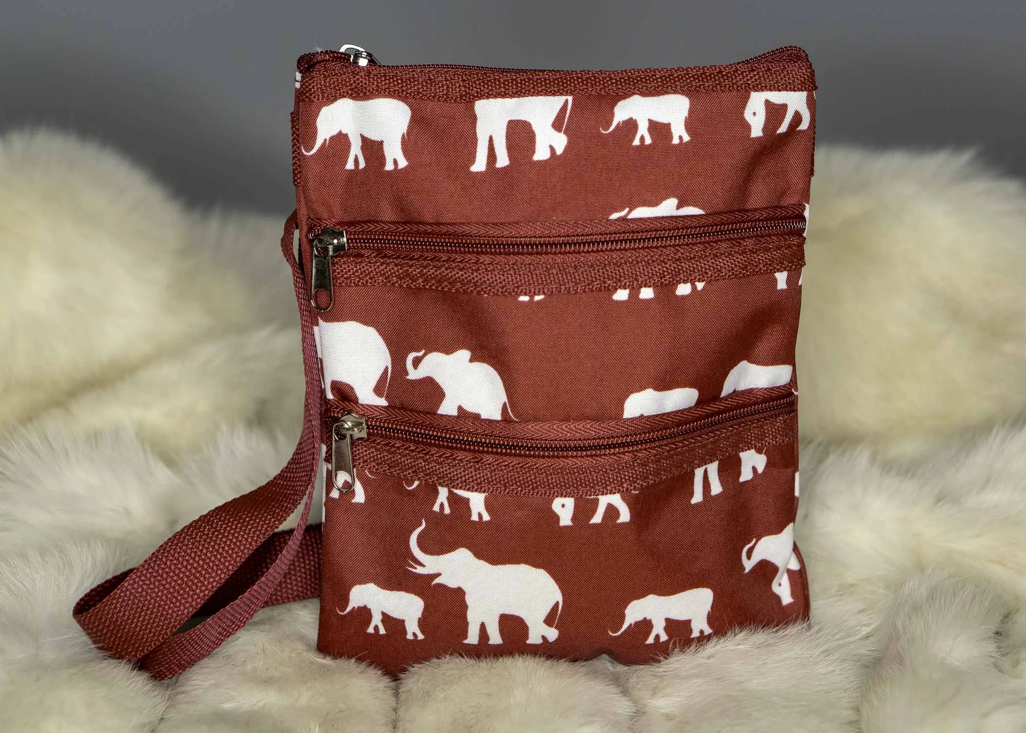 Crimson and White Body Pouch