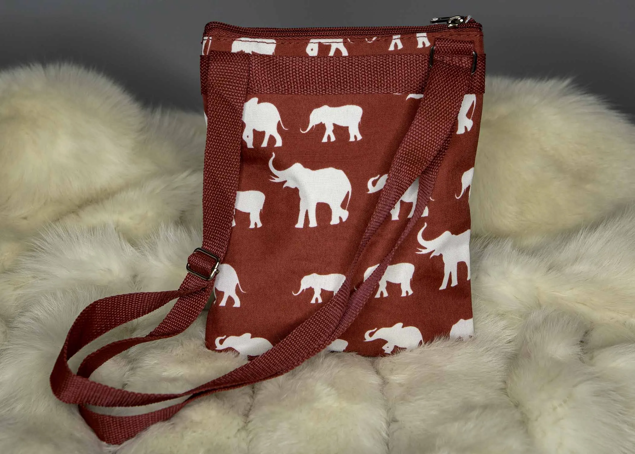Crimson and White Body Pouch