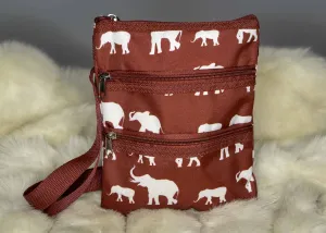 Crimson and White Body Pouch