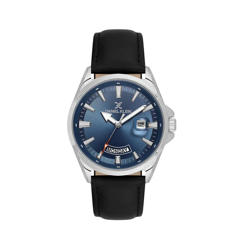 Daniel Klein Premium Men's Analog Watch Black Genuine Leather  DK.6.14038