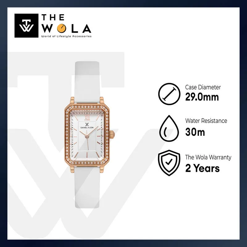Daniel Klein Premium Women's Analog Watch White Genuine Leather  DK.1.13971
