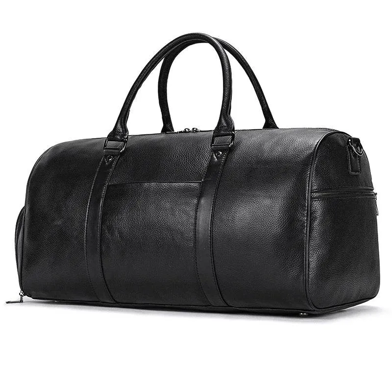 Designer Leather Travel Bag for Men & Women – Waterproof Duffle