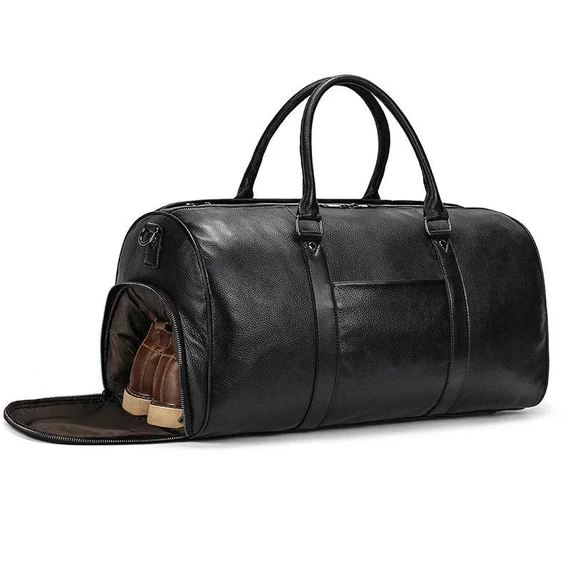 Designer Leather Travel Bag for Men & Women – Waterproof Duffle