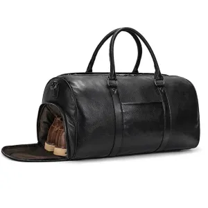 Designer Leather Travel Bag for Men & Women – Waterproof Duffle