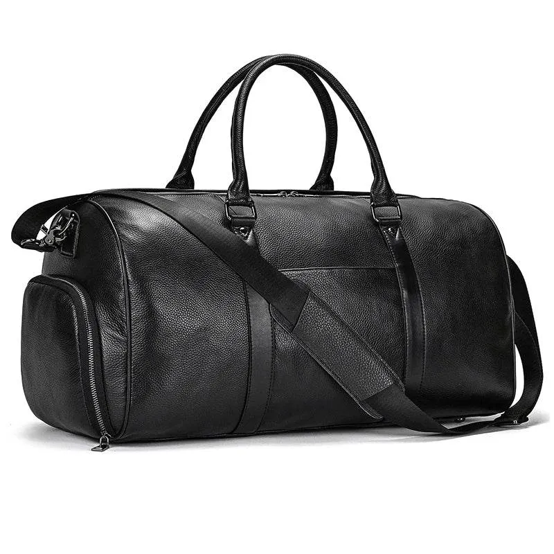 Designer Leather Travel Bag for Men & Women – Waterproof Duffle