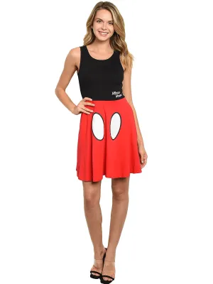 Disney Women Juniors Mickey Mouse Tank Dress Costume (Size Small Only)
