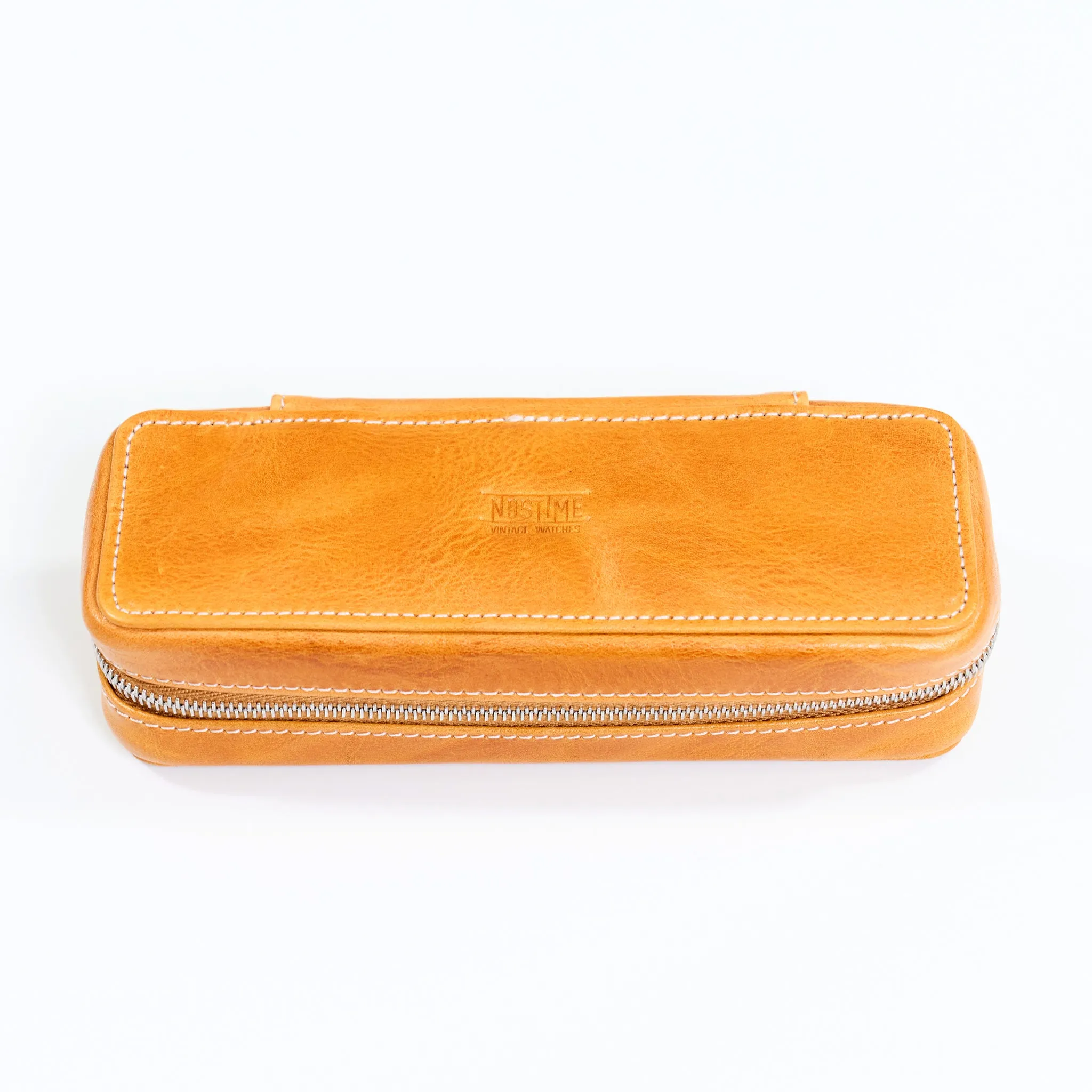 DISTRESSED MIEL DUO POUCH FOR TWO WATCHES