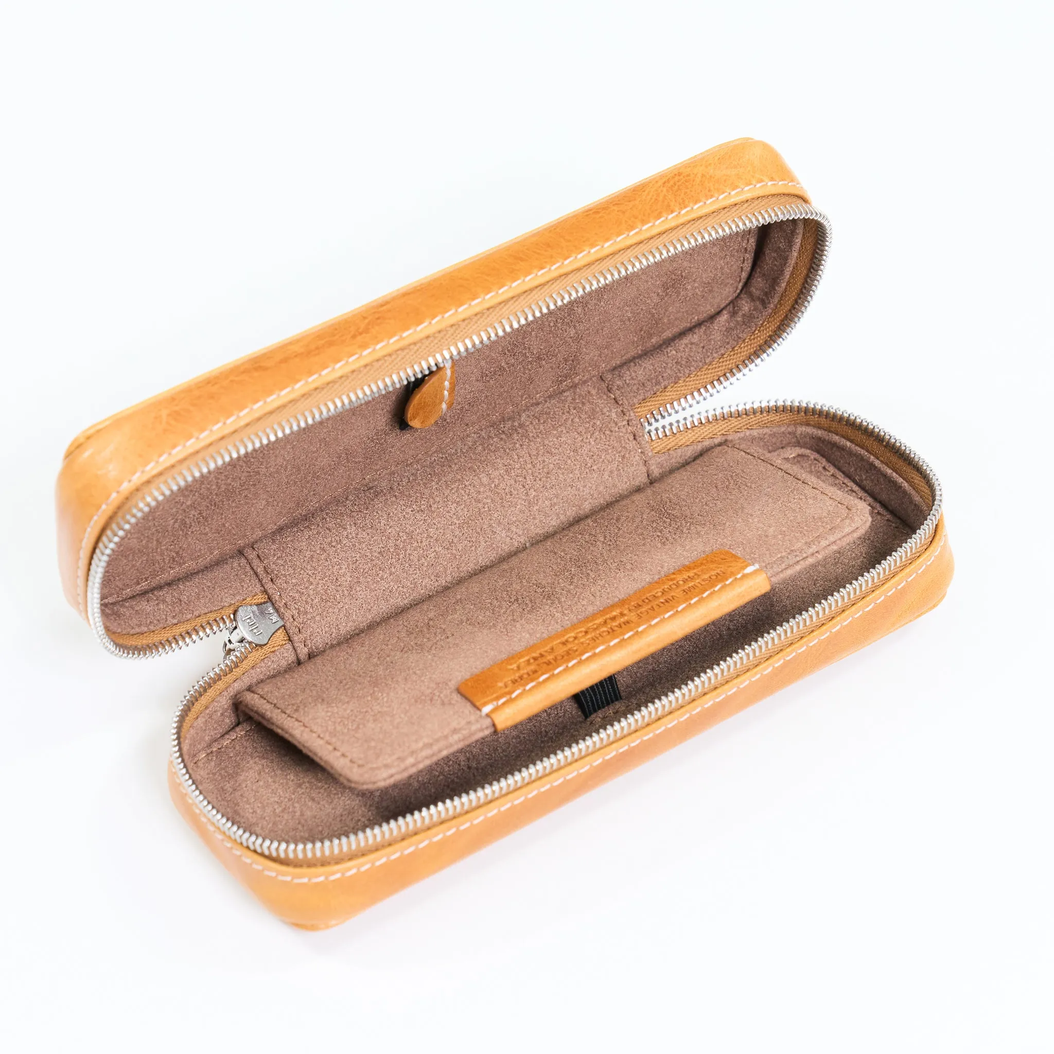 DISTRESSED MIEL DUO POUCH FOR TWO WATCHES