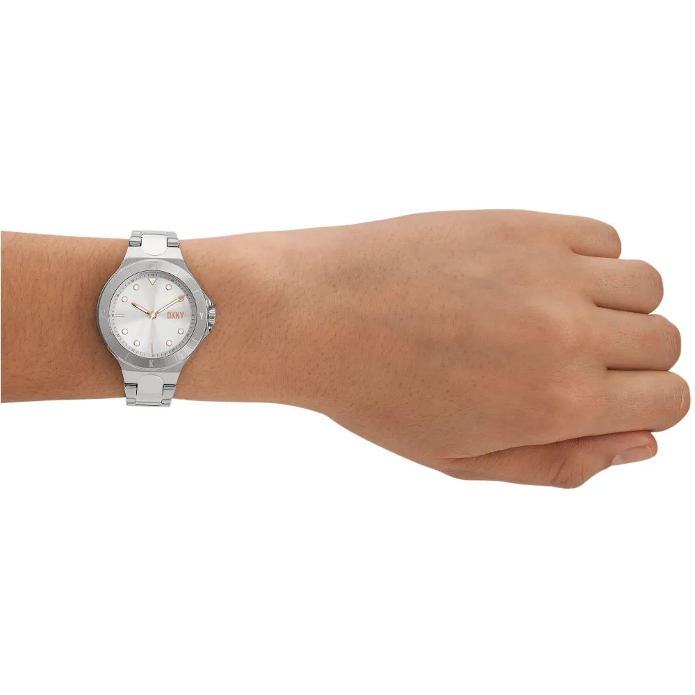 DKNY Chambers Women's Silver Dial Stainless Steel watch