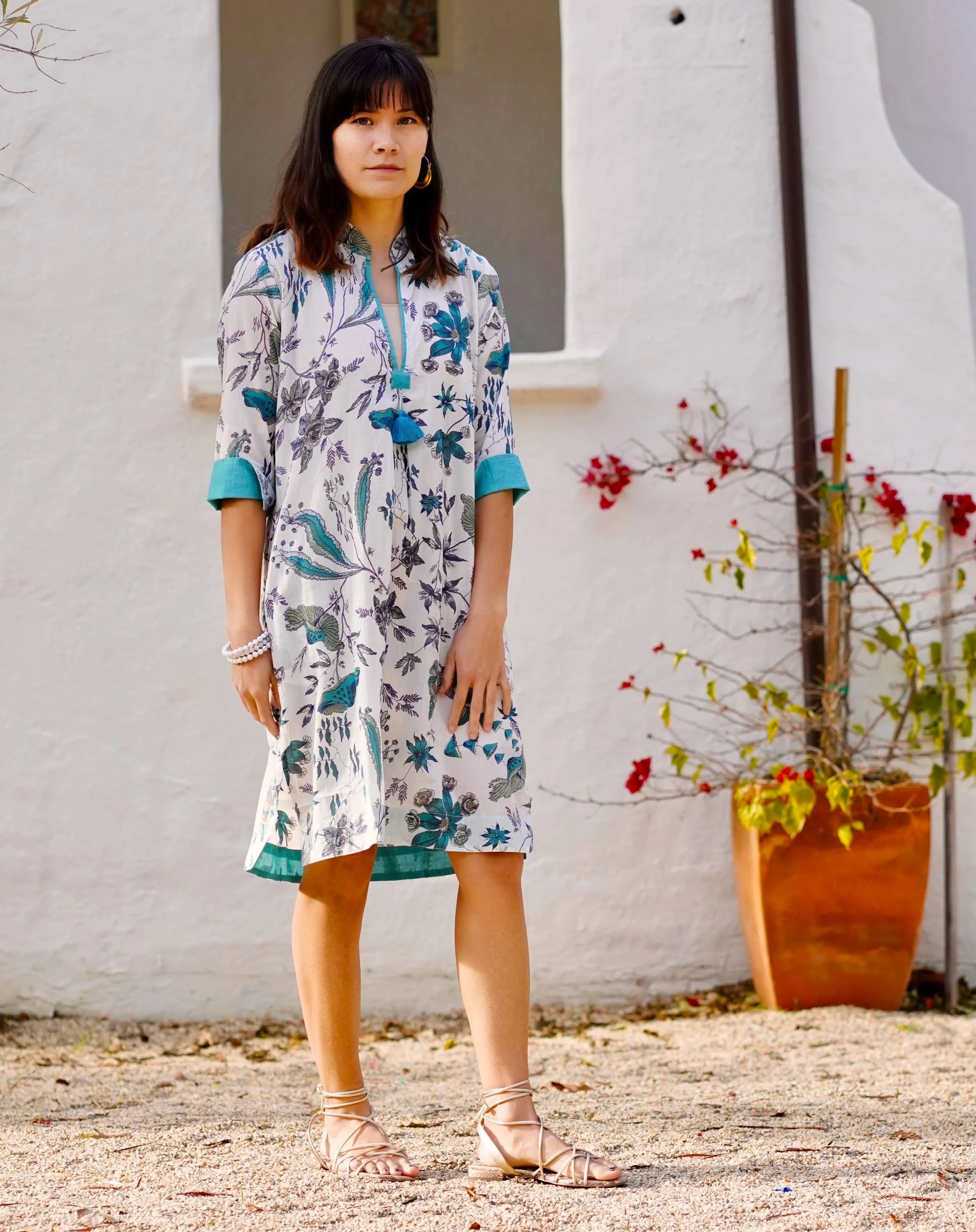 Dolma Bea Contrast Cuff Tunic Dress (30% off dress sale!)