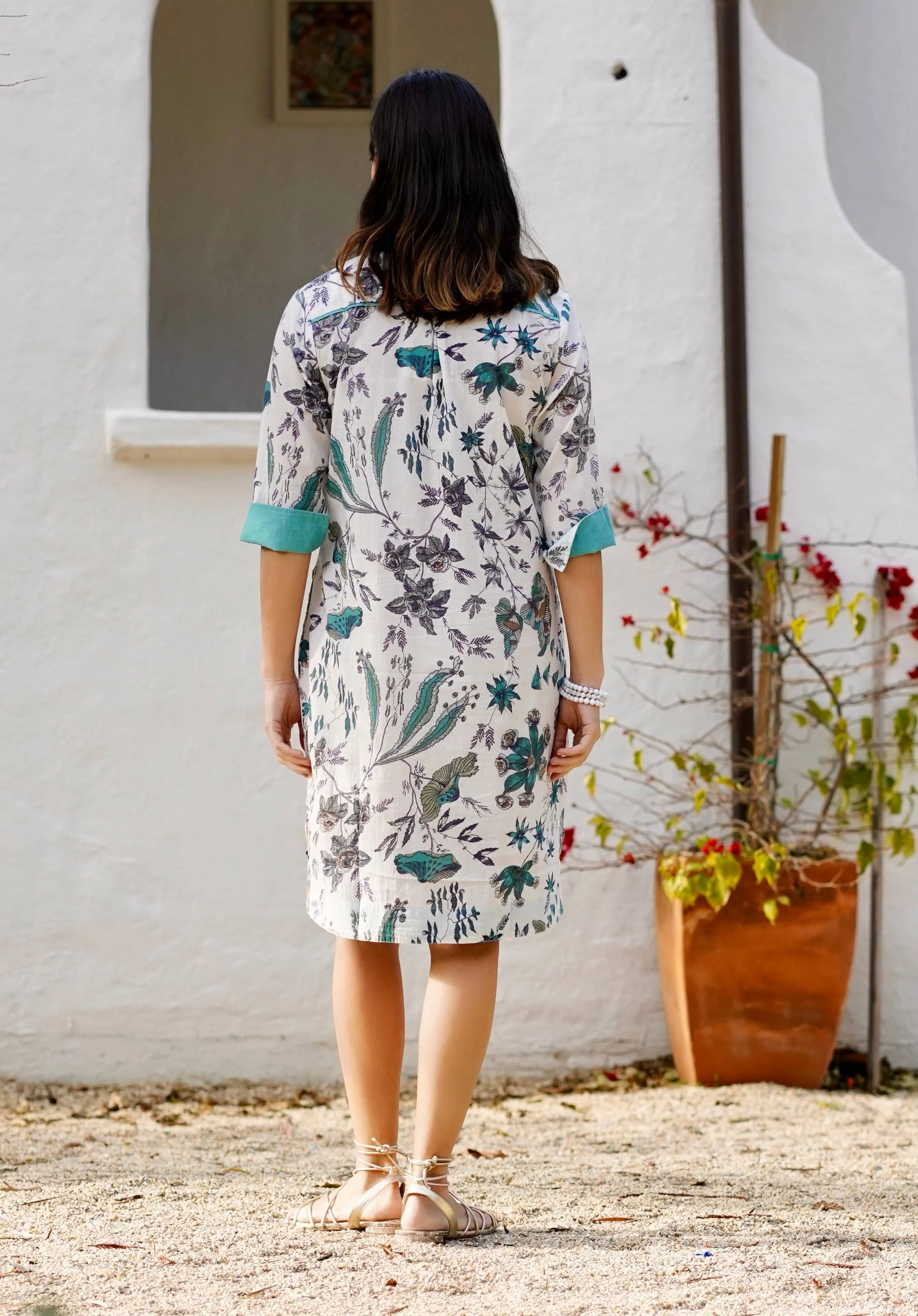 Dolma Bea Contrast Cuff Tunic Dress (30% off dress sale!)