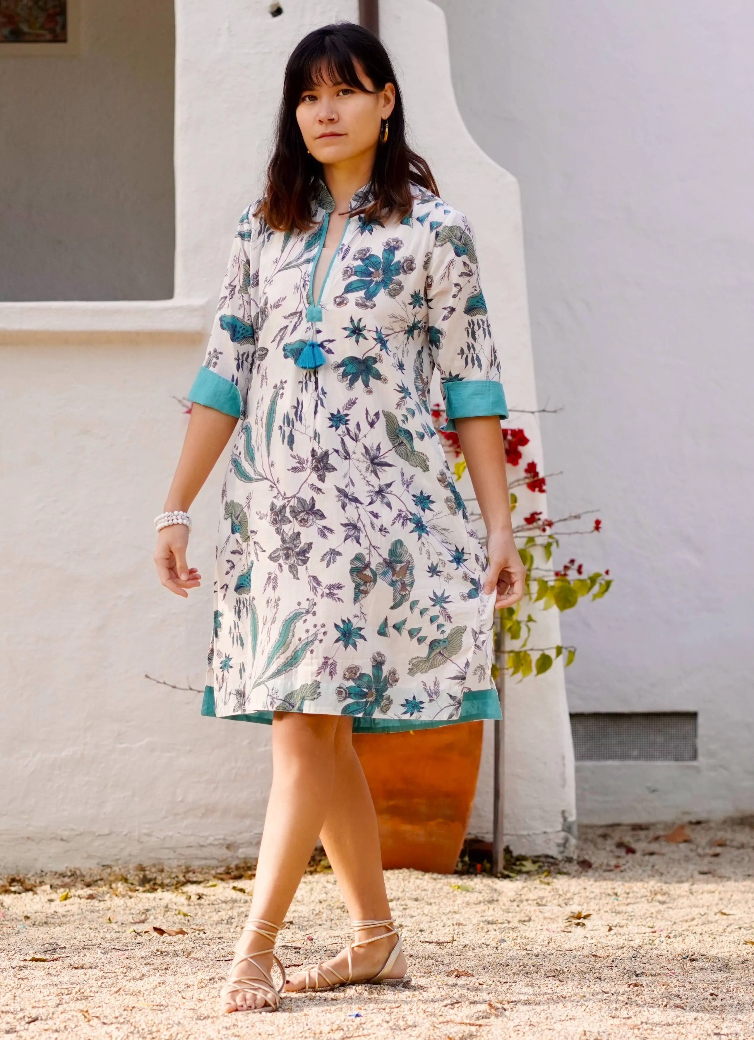 Dolma Bea Contrast Cuff Tunic Dress (30% off dress sale!)