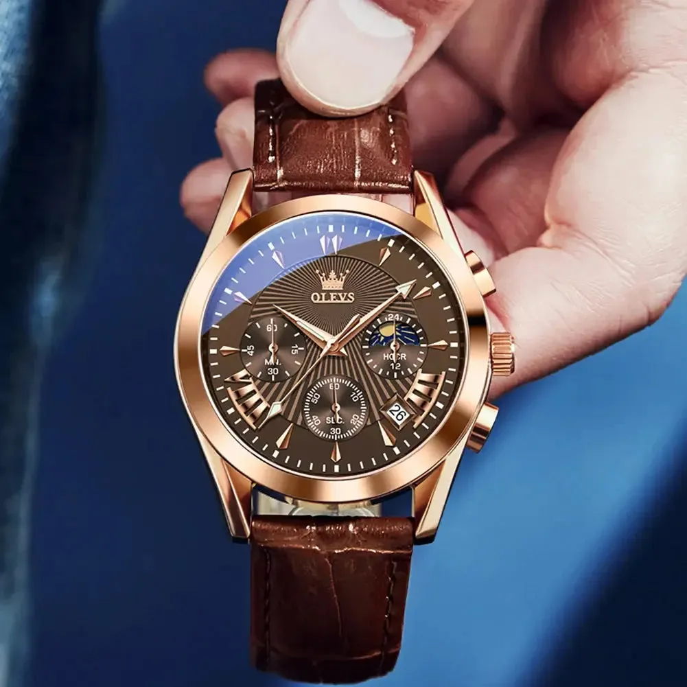 ELEGANCE 2876 Men Watch Luxury High Quality Quartz Fashion Casual Man Wristwatch