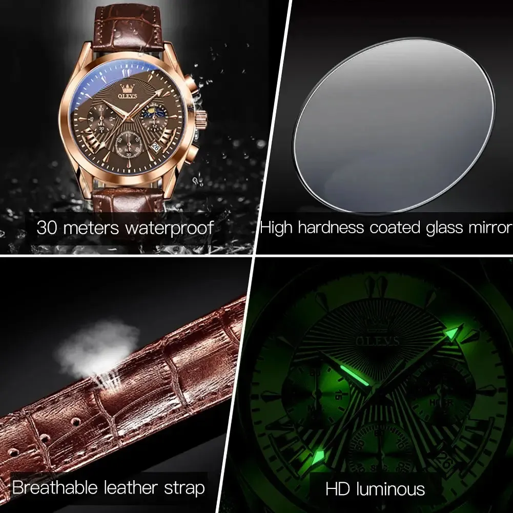 ELEGANCE 2876 Men Watch Luxury High Quality Quartz Fashion Casual Man Wristwatch