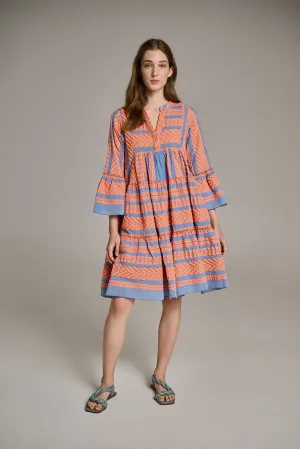 ELLA MIDI - ORANGE/BLUE