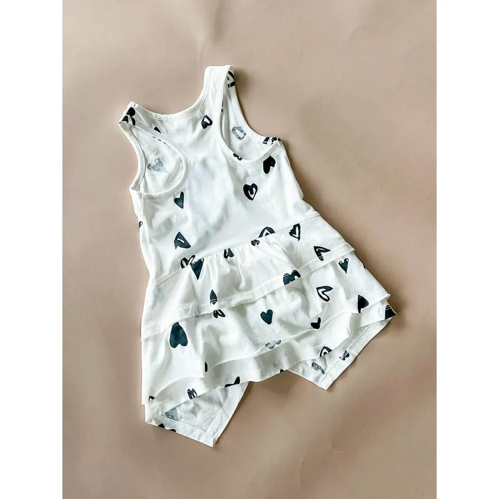 Etta-Heart Tunic top | White